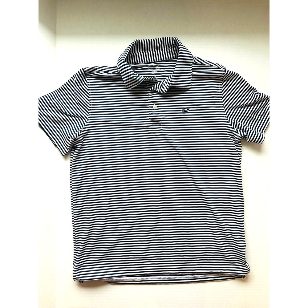 Vineyard Vines Boys' Sankaty Performance Stripe Polo Shirt - Size L